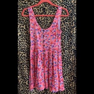 LA Hearts Coral Floral Dress